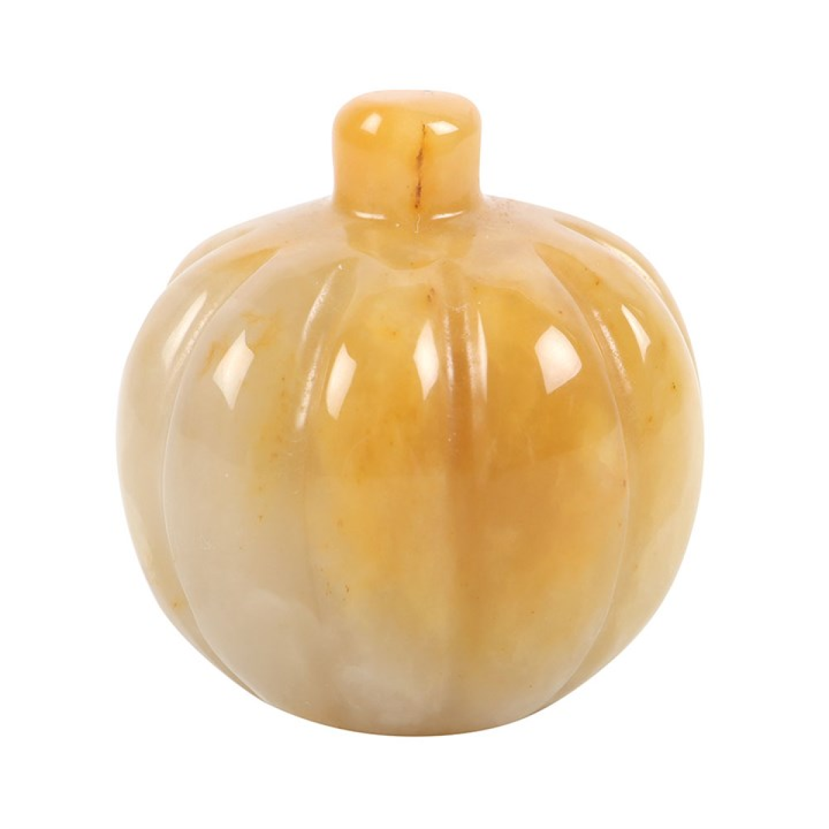 Pumpkin Shaped Orange Calcite Crystal