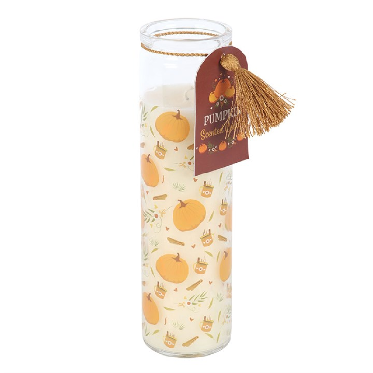 Pumpkin Print Tube Candle