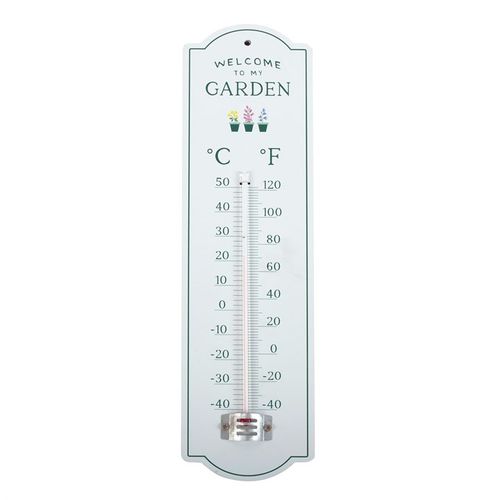 Welcome to My Garden Wall Thermometer
